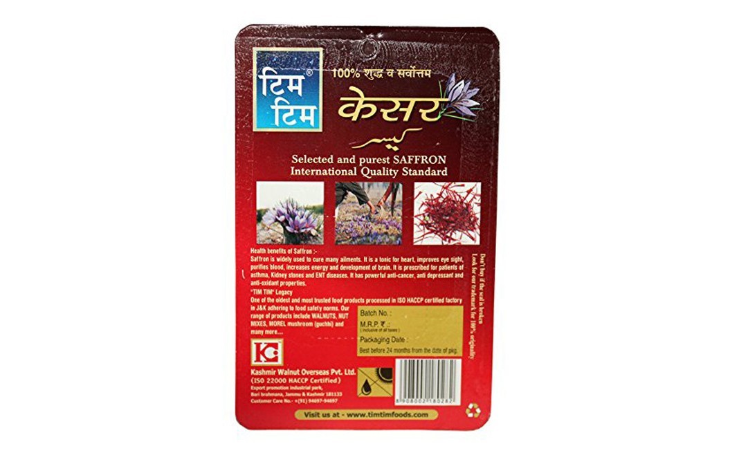 Tim Tim Saffron Deluxe Mongra    Pack  1 grams
